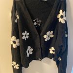 Black and White Daisy Cardigan Divided Size: S Photo 2