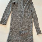 Apt. 9  Silver/Gray Knit Sweater long sleeve open front Holiday sparkle size M Photo 5