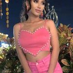 SheIn Heart Pattern Tank Top Pink Pearls 6 Photo 3