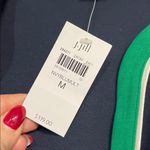 J.Jill WEAREVER DOUBLE FACE JERSEY JACKET CONTRAST TRIM NEW NAVY GREEN MEDIUM Photo 3