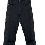Tally Weijl Black Jeans Embroidered Hi Rise Skinny Distressed Size Small Photo 1