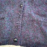 Cambridge Dry Goods 100% Wool Cardigan Sweater Small Vintage Colorful Knit Purple Photo 4