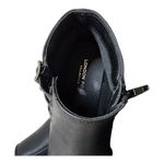 London Fog  Black Faux Leather Buckle Ankle Booties Women’s Size 8.5M Photo 4