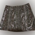 1. State  Button-Front Snake Print Mini Skirt Sz 12 NWOT Photo 0