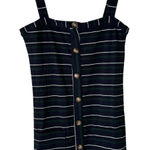 Olivaceous Striped Button Down Dress Sleeveless Mini Casual Summer Sun Dress Size M Photo 0