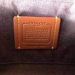 Coach  Alexa Metallic Leather Turnlock Clutch Purse, Silver Photo 9