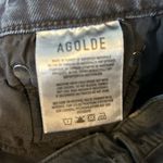 AGOLDE  Toni Mid Rise Raw Hem Black Straight Leg Jeans Size 27 Photo 12