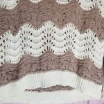 Sun & Shadow  WOOL MOHAIR OPEN CROCHET KNIT FOLDOVER COWL NECK SWEATER M Photo 10