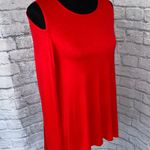 Azules USA Azules scoopneck cold shoulder Longsleeve blouse red sz S women Photo 1