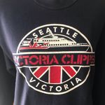 Jerzees Vintage  Seattle Victoria Clipper Ferry Boat Blue Sweatshirt USA Unisex Photo 1