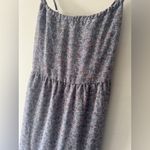 Rokoko Blue Floral Flowy Cottagecore Tiered Maxi Dress Criss Cross Back Photo 1