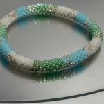 Sashka Light Blue/White/Silver Bracelet 8" Photo 1