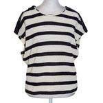 ZARA Black and Cream Stripe Knit Top NWT Size Small Black Stripe Top Photo 0