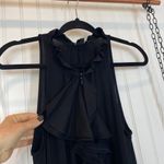 Theory Fantasy Coletti Ruffle Front Sleeveless Black Midi Dress Size S Photo 1