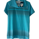 Nike Golf NWT Women's Size Medium Blue Half Button Activewear Polo Photo 0