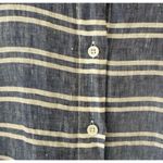 Garnet Hill linen blue nautical white striped lagenlook breathable SZ L#2327 Photo 4