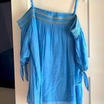Thalia Sodi Blue flowy off the shoulder top Photo 0
