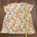 Marine layer Women’s Large Yellow Floral Swing Crewneck Tee T Shirt Photo 5