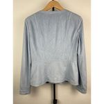 Gerry Weber Baby Blue Faux Suede Full Zip‎ Structured Jacket Size M Photo 8