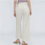 Everlane  White Bone High Rise The Organic Wide-Leg Pant Cropped Ankle Pants Sz 2 Photo 3