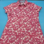 Foxcroft  Pink Floral Women's Button Down Botanical Dress Size 16 Photo 9