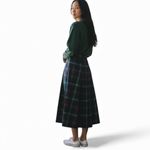 Giorgio Armani  Tartan Green Navy Red A-line Wool Blend Skirt Size 6 Photo 1