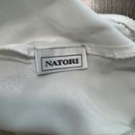 Natori White Satin Embroidered Hem Half Slip Lingerie Skirt Sheer Trim Small Photo 3