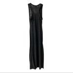 Robin K Sleeveless Midi Dress Sheer Swim Cover Up Size Small gray slip Photo 2