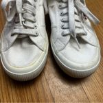 Superga White Lace Up Classic Cotton Low Top Sneakers Size 8 Photo 3