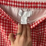 C&C California  Linen Red Gingham Plaid Medium Skort Drawstring Pull On Photo 3