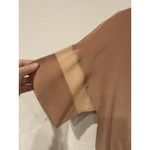 COS Shirt Womens 4 Beige 100% Silk Sheer Kimono Sleeve Boxy Top Blouse Photo 2