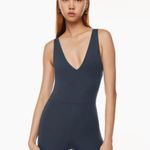 Aritzia Babaton Black V Neck Romper XXS Athletic Athleisure Loungewear Vacation Photo 0