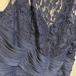 David's Bridal Marine Navy Blue Bridesmaid/ Prom Deess Sz 6 Photo 1