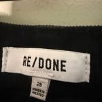 RE/DONE ‎ Black Corduroy Pants Size 28 High Waist Straight Leg Casual Photo 1