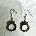 Silver tone Handcuff Dangle Earrings Photo 3