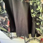 Whimsigoth Black Floral Embroidered Dress Size M Sheer Sleeves Dark Romantic Photo 3