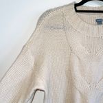 Aerie Cream Soft Chunky Knit Oversized Pullover Sweater Photo 3