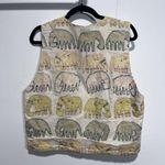 Vintage Embroidered Elephant Vest Medium Photo 3