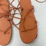 Urban Outfitters Orange Lace Up Sandals Size 9 Boho Photo 3