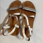 UGG  White and Silver Braided Sandals Photo 2