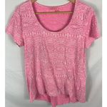 Fresh Produce  Light Pink Ocean Beach Print Hi Lo Tshirt Size Medium Photo 0