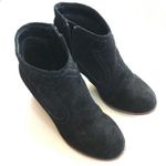 DV Dolce Vita Ankle Boots Black Suede Cowboy Side Zip Womens Size 7M Heeled Shoe Photo 2