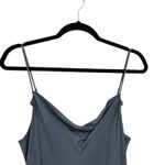 Cinq a Sept Finnley Jumpsuit‎ Cupro Satin Shadow Gray Blue Size Medium Photo 3