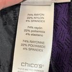 Chico's Womens Pants Ankle Stretchable Abstract Blue Size 29 Photo 1