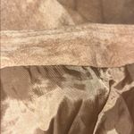 Tan Genuine Suede Leather Knee Length Skirt Front Pleat 14 Photo 8