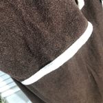 Vintage 70s 80s Fleece Robe Cream Brown Small Photo 9