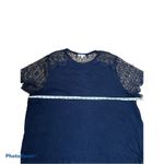 89th + Madison blue spandex blend lace short sleeve top plus size 3x Photo 2