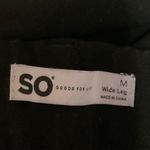 SO  Black High Rise Pleated Straight Leg Career Business Ankle Dress Pants Size M Photo 3