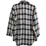 Steve Madden NWT  Black Plaid Eldridge Shirt Jacket Oversized Button Collar Sz L Photo 5