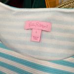 Lilly Pulitzer  Shorely Blue Ottoman Stripe Whiting Cut Out Dress Photo 4